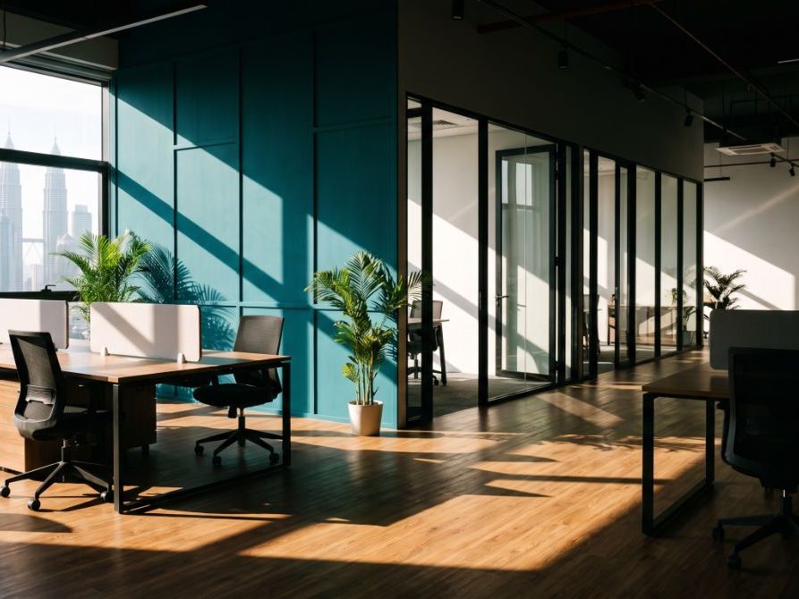 Newly fitted-out modern office interior in Kuala Lumpur